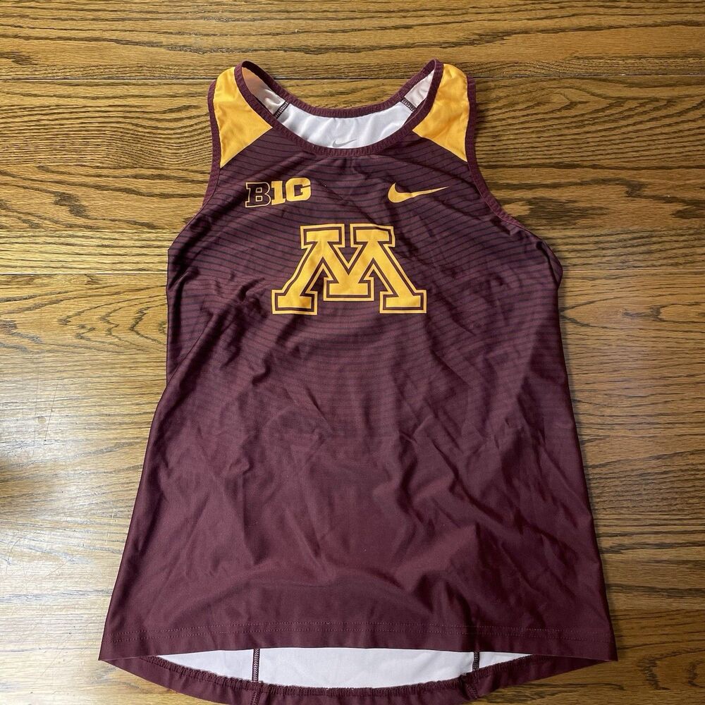 Women's Team Issued University Minnesota Nike NCAA Track Field Singlet S Large